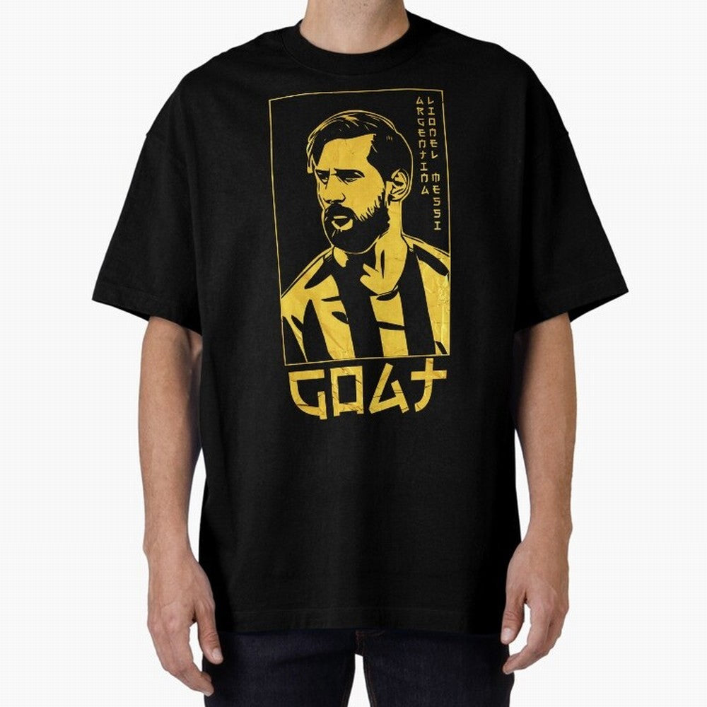 Lionel Messi Golden Style Portrait art illustration Classic T-Shirt Bring FIFA World Cup 2026 USA Canada Mexico Spirit, Made for England, Haaland, Vintage Soccer Flavor, Modern Football Stars, National Flags and Final Night Emotion; Made for