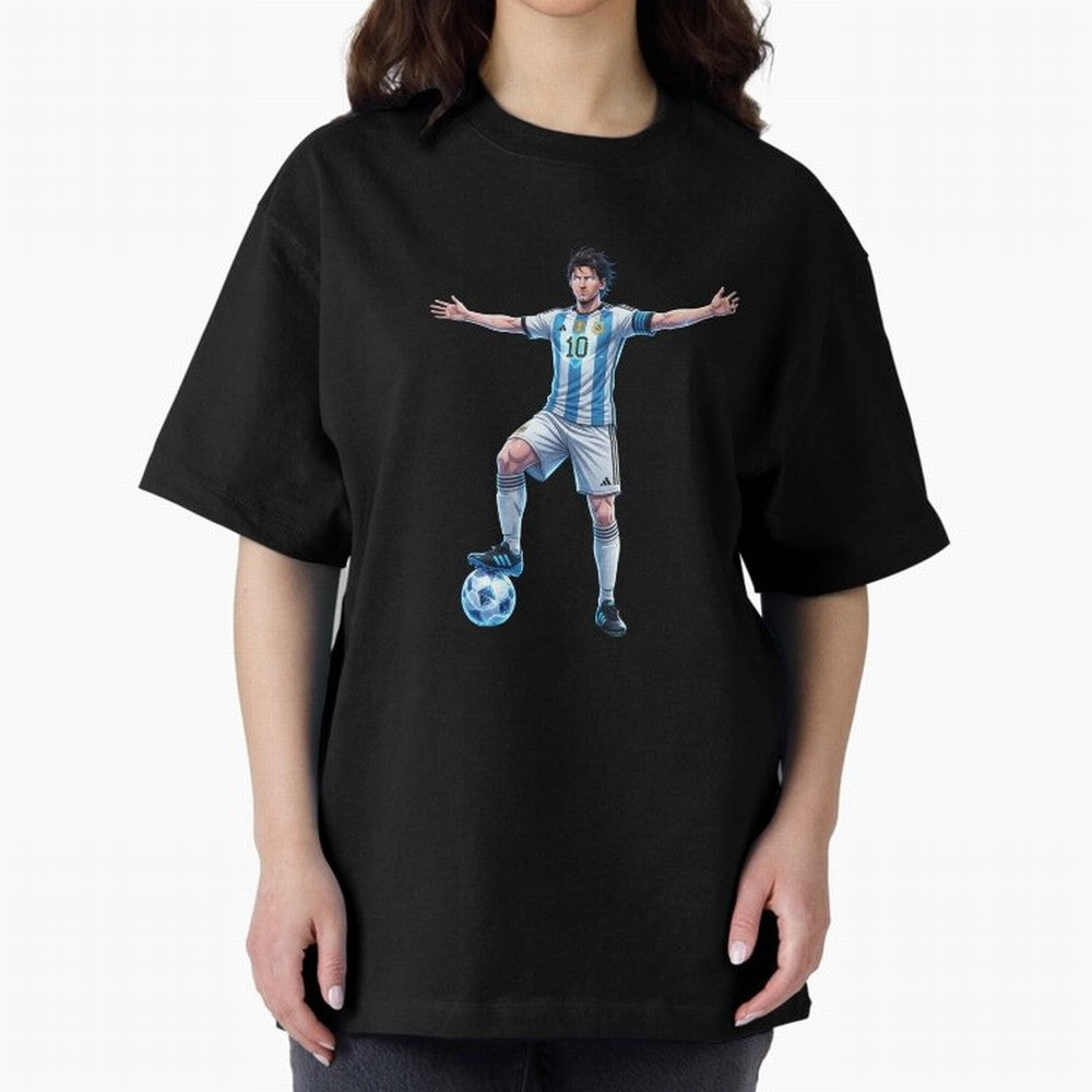 The GOAT | Anime style Classic T-Shirt Carry National Pride through Global Football Passion for FIFA World Cup 2026 USA Canada Mexico, Inspired by CR7 and Messi, Brazil, Retro Football Energy, Iconic Rivalries, Trophy Chase Drama and Stadium