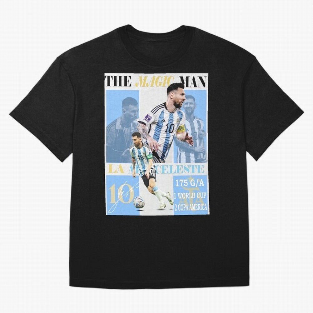 Lionel Messi Argentina World Cup 2022 Champion Victory Poster Oversized T-Shirt Celebrate Global Passion for Match Day Hype around FIFA World Cup 2026 Group Stage, CR7, England, Championship Spirit, Famous Goals, Roaring Crowds and International