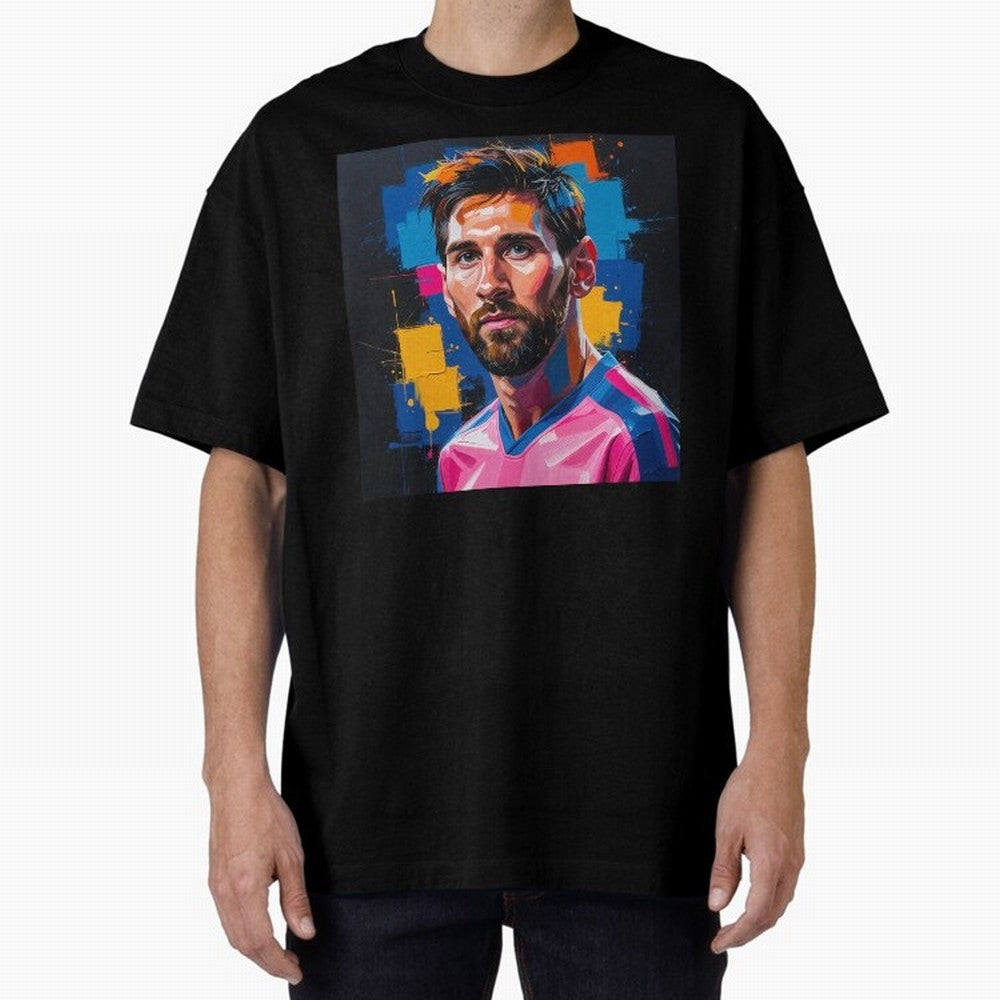 Vibrant Artistic Portrait of Lionel Messi (GOAT) - Digital painting (Version 4) Classic T-Shirt Show Fan Pride Across FIFA World Cup 2026 for Fans of Messi and Cristiano Ronaldo and Brazil, Bringing Classic Soccer Heritage, Championship Pressure,