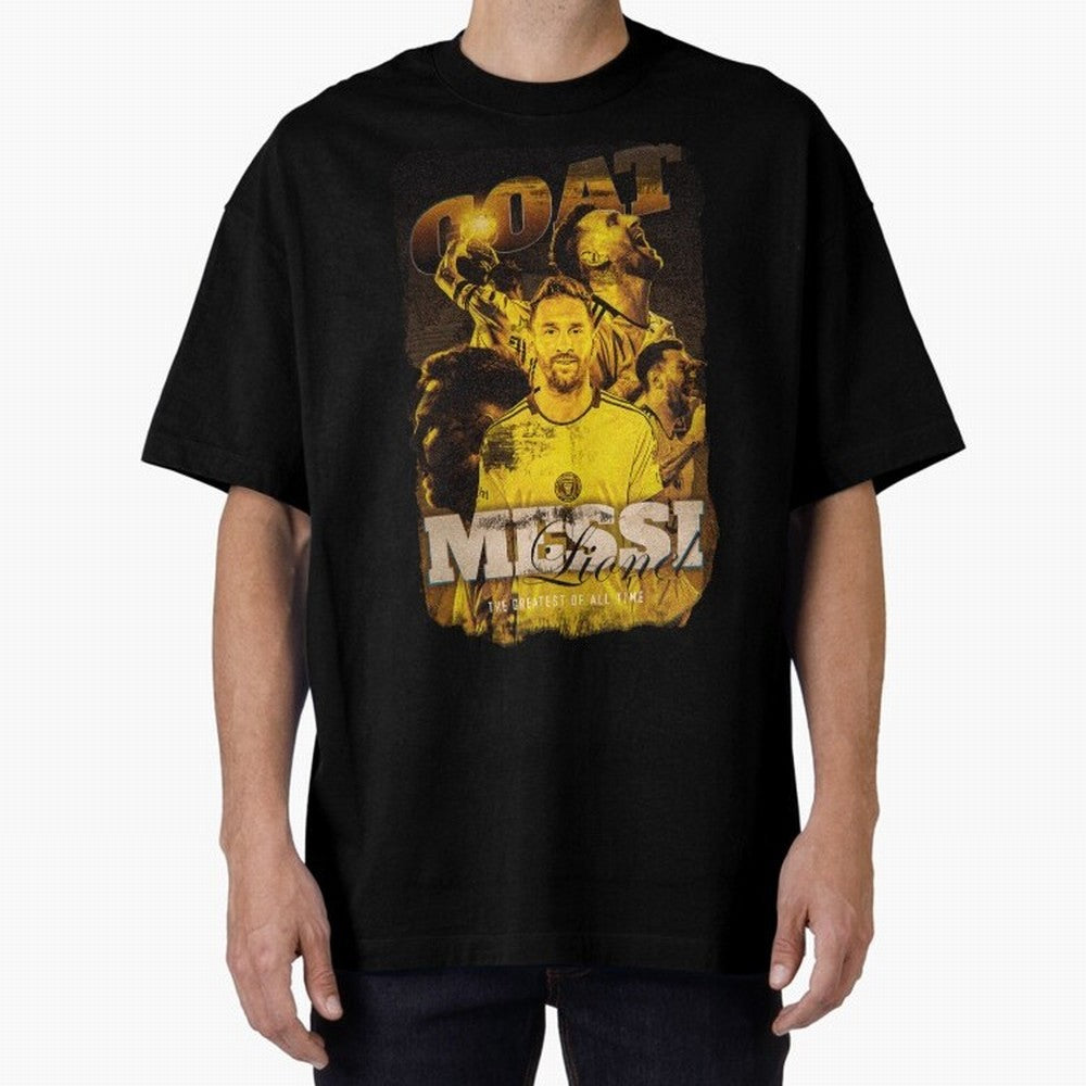 Messi The GOAT Oversized T-Shirt Bring FIFA World Cup 2026 USA Canada Mexico Capturing Messi, Argentina, France and Brazil Energy, Football Passion, Legendary Performances, Festival Vibes and Supporter Community; Created for Match Day Parties,
