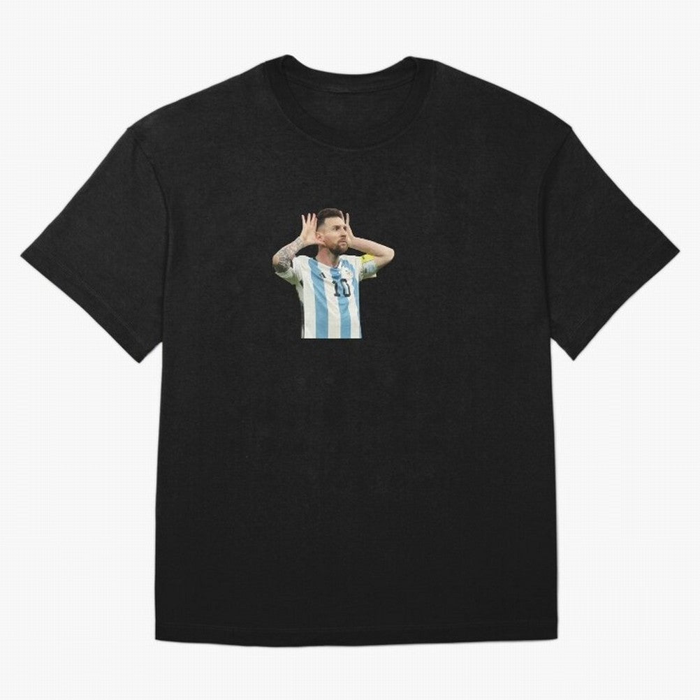 Lionel Messi Argentina Celebration Sticker Oversized T-Shirt Bring FIFA World Cup 2026 Group Stage for Fans of Cristiano Ronaldo and Spain and Netherlands, Bringing Retro Football Energy, Iconic Rivalries, Trophy Chase Drama and Stadium Atmosphere;