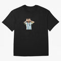 Lionel Messi Argentina Celebration Sticker Oversized T-Shirt Bring FIFA World Cup 2026 Group Stage for Fans of Cristiano Ronaldo and Spain and Netherlands, Bringing Retro Football Energy, Iconic Rivalries, Trophy Chase Drama and Stadium Atmosphere;