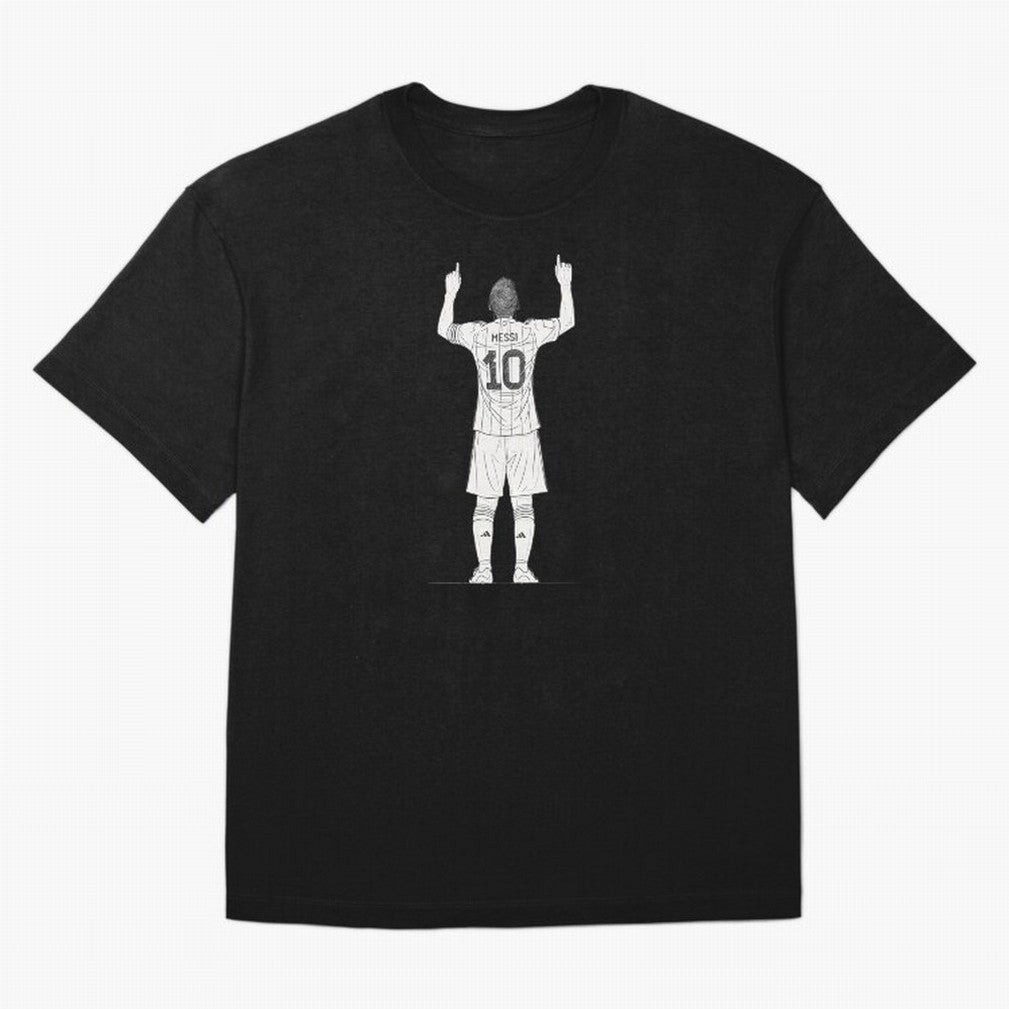 Lionel Messi minimalist sketch Oversized T-Shirt Feel the Heartbeat of Match Day Hype around FIFA World Cup 2026 USA Canada Mexico, Mbappe and Neymar, Argentina, France and Brazil, Stadium Memories, Football Loyalty, International Chants and