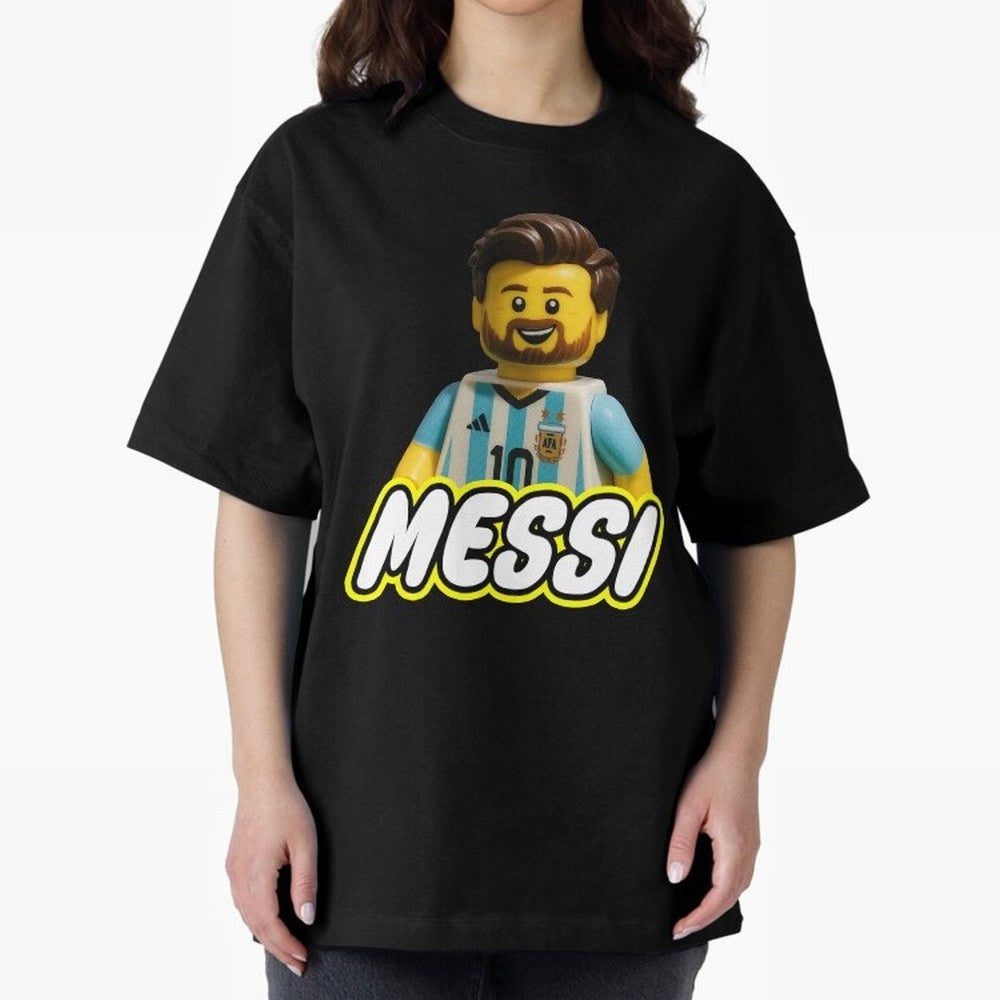 Block Leo Oversized T-Shirt Join the Global Buzz around the FIFA World Cup 2026 Journey through Haaland Highlights, Brazil, Portugal and Argentina Pride, Vintage Soccer Flavor, Modern Football Stars, National Flags and Final Night Emotion; Ideal