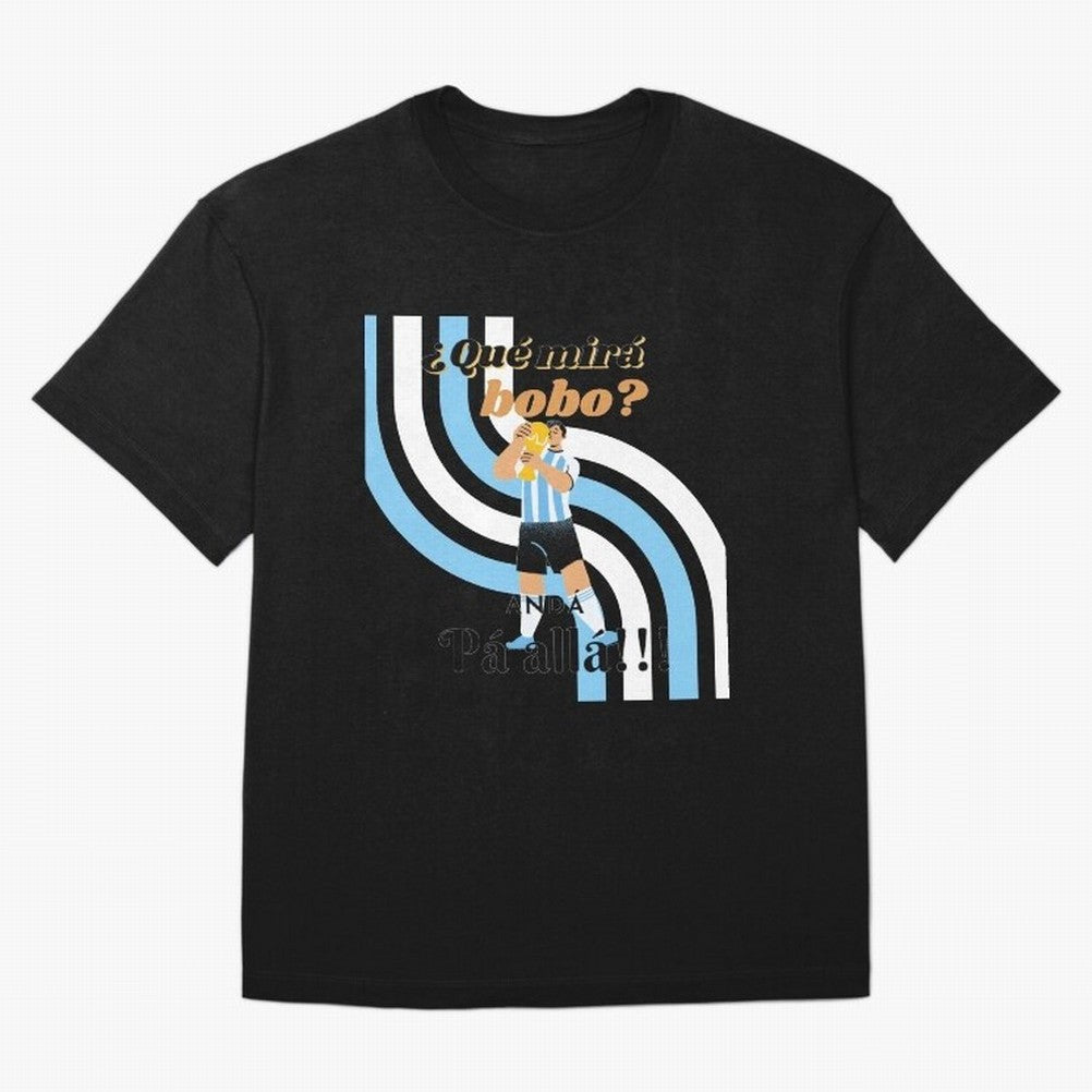 Vintage Messi Argentina Que Mira Bobo Oversized T-Shirt Live the Energy of the FIFA World Cup 2026 Group Stage Journey through Haaland and Mbappe Highlights, Brazil, Portugal and Argentina Pride, Fan Favorite Moments, National Team Passion, Big