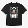 Lionel Messi Argentina Football Legend - Ornate Portrait Classic T-Shirt Get Ready for FIFA World Cup 2026 Group Stage for Fans of Neymar, Haaland and Cristiano Ronaldo and Germany, Bringing Game Day Rituals, Football Legends, Country Pride and the