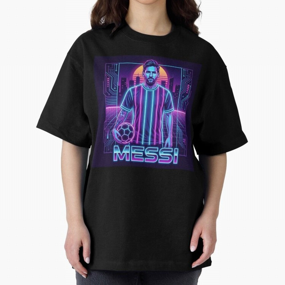 ?Argentina Football Legend Messi Cyberpunk Retro Futurist Design (Version 3) Classic T-Shirt Make Your Look Match Match Day Hype around FIFA World Cup 2026, CR7, Argentina, Football History, Final Match Energy, Crowd Noise and Once in a Lifetime