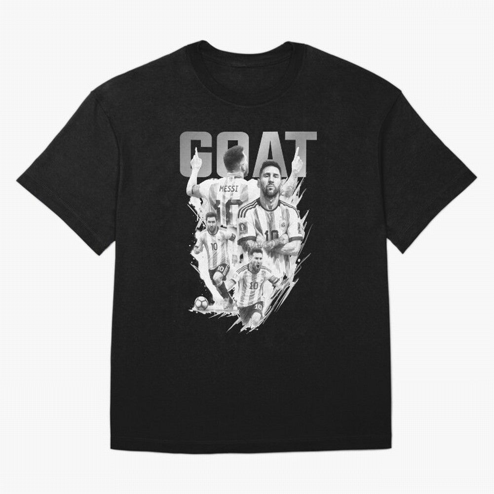 BLACK WHITE GOAT Lionel Messi watercolor illustration Classic T-Shirt Follow Every Goal of FIFA World Cup 2026 USA Canada Mexico for Fans of Mbappe and Neymar and France and Portugal, Bringing Football Passion, Legendary Performances, Festival