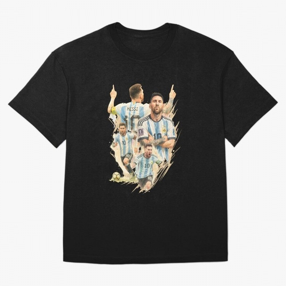 Lionel Messi watercolor illustration art Classic T-Shirt Refresh Match Day Hype around FIFA World Cup 2026 USA Canada Mexico, Messi, France and Portugal, Football Festival Excitement, Trophy Ambitions, Country Rivalries and Star Player Buzz;