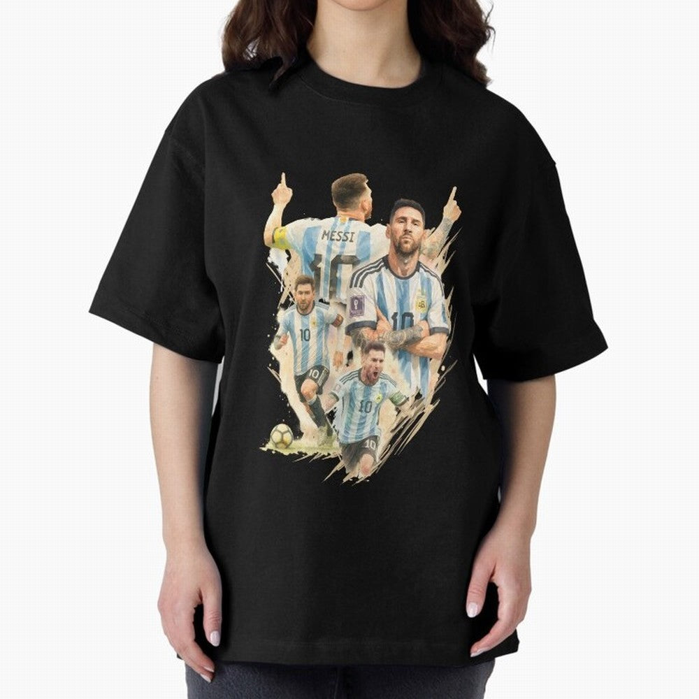 Lionel Messi watercolor illustration art Classic T-Shirt Refresh Match Day Hype around FIFA World Cup 2026 USA Canada Mexico, Messi, France and Portugal, Football Festival Excitement, Trophy Ambitions, Country Rivalries and Star Player Buzz;