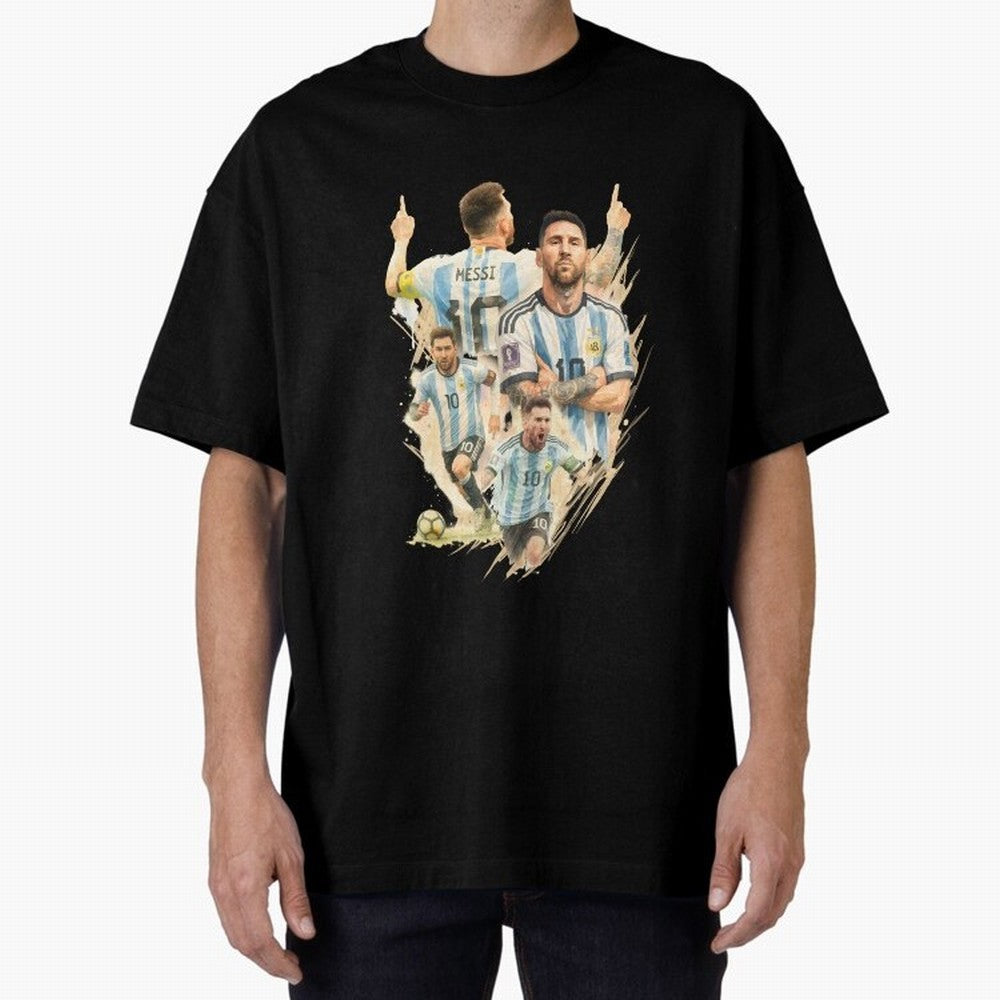Lionel Messi watercolor illustration art Classic T-Shirt Refresh Match Day Hype around FIFA World Cup 2026 USA Canada Mexico, Messi, France and Portugal, Football Festival Excitement, Trophy Ambitions, Country Rivalries and Star Player Buzz;