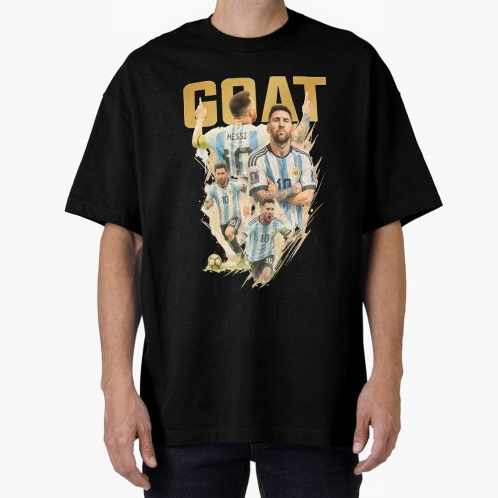 GOAT Lionel Messi watercolor illustration Oversized T-Shirt Represent Fans Who Live for FIFA World Cup 2026 Group Stage Spirit, Featuring France, CR7 and Messi, Stadium Chants, National Pride, Trophy Dreams and Unforgettable Football Memories;