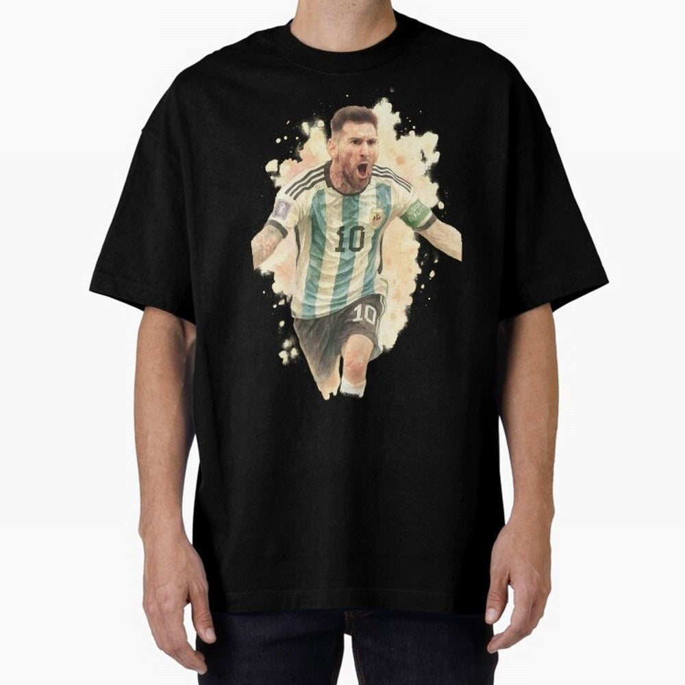 Goaaal Lionel Messi watercolor illustration Classic T-Shirt Honor the Beautiful Game during FIFA World Cup 2026 Group Stage Connected to Mbappe, Argentina Energy, Sports Nostalgia, International Competition, Famous Players and Unforgettable