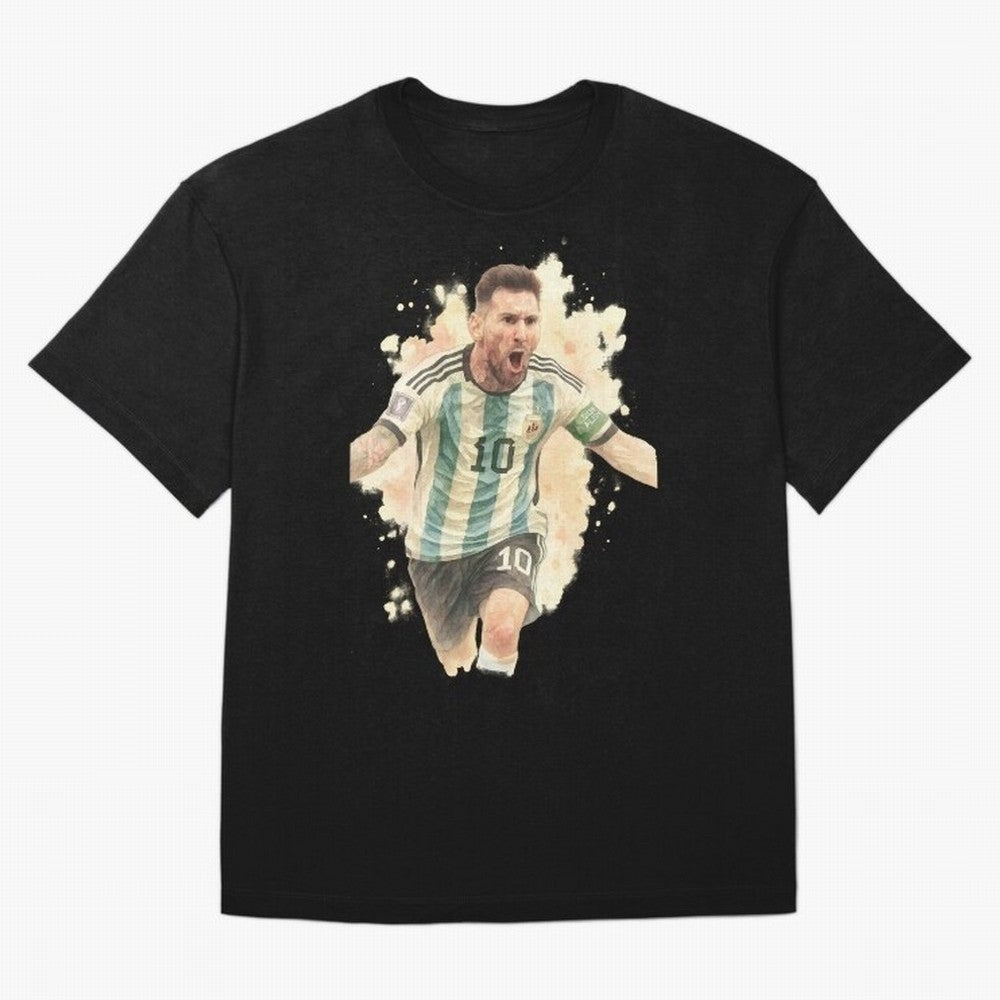 Goaaal Lionel Messi watercolor illustration Classic T-Shirt Honor the Beautiful Game during FIFA World Cup 2026 Group Stage Connected to Mbappe, Argentina Energy, Sports Nostalgia, International Competition, Famous Players and Unforgettable