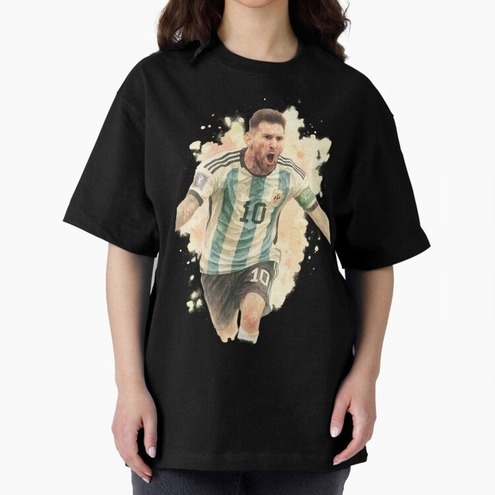 Goaaal Lionel Messi watercolor illustration Classic T-Shirt Honor the Beautiful Game during FIFA World Cup 2026 Group Stage Connected to Mbappe, Argentina Energy, Sports Nostalgia, International Competition, Famous Players and Unforgettable