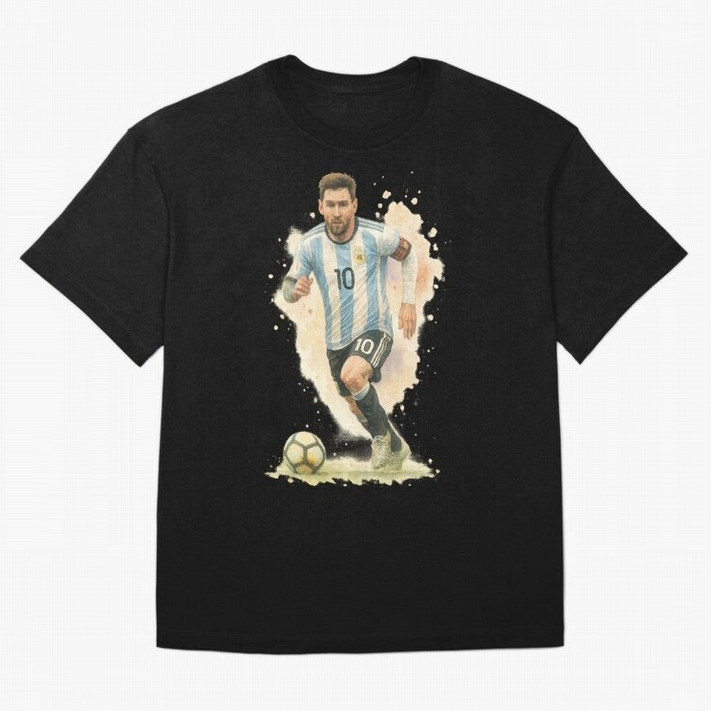 skills Lionel Messi watercolor illustration Classic T-Shirt Upgrade FIFA World Cup 2026 for Fans of CR7 and England, Bringing Sports Nostalgia, International Competition, Famous Players and Unforgettable Victories; Great for Watch Parties, Sports
