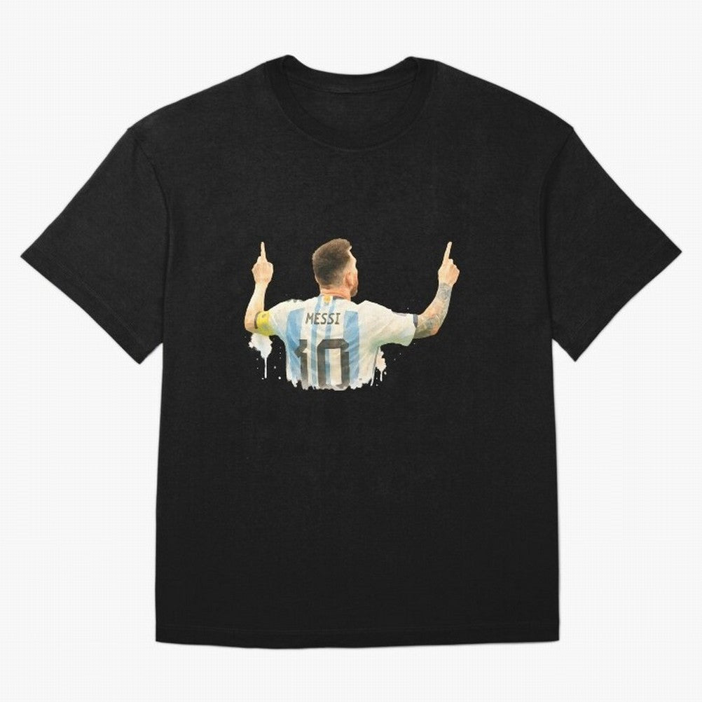 celebration Lionel Messi watercolor illustration Classic T-Shirt Wear the Spirit of Global Football Passion for FIFA World Cup 2026 USA Canada Mexico, Centered on Messi and Cristiano Ronaldo, France and Portugal, Football Passion, Legendary