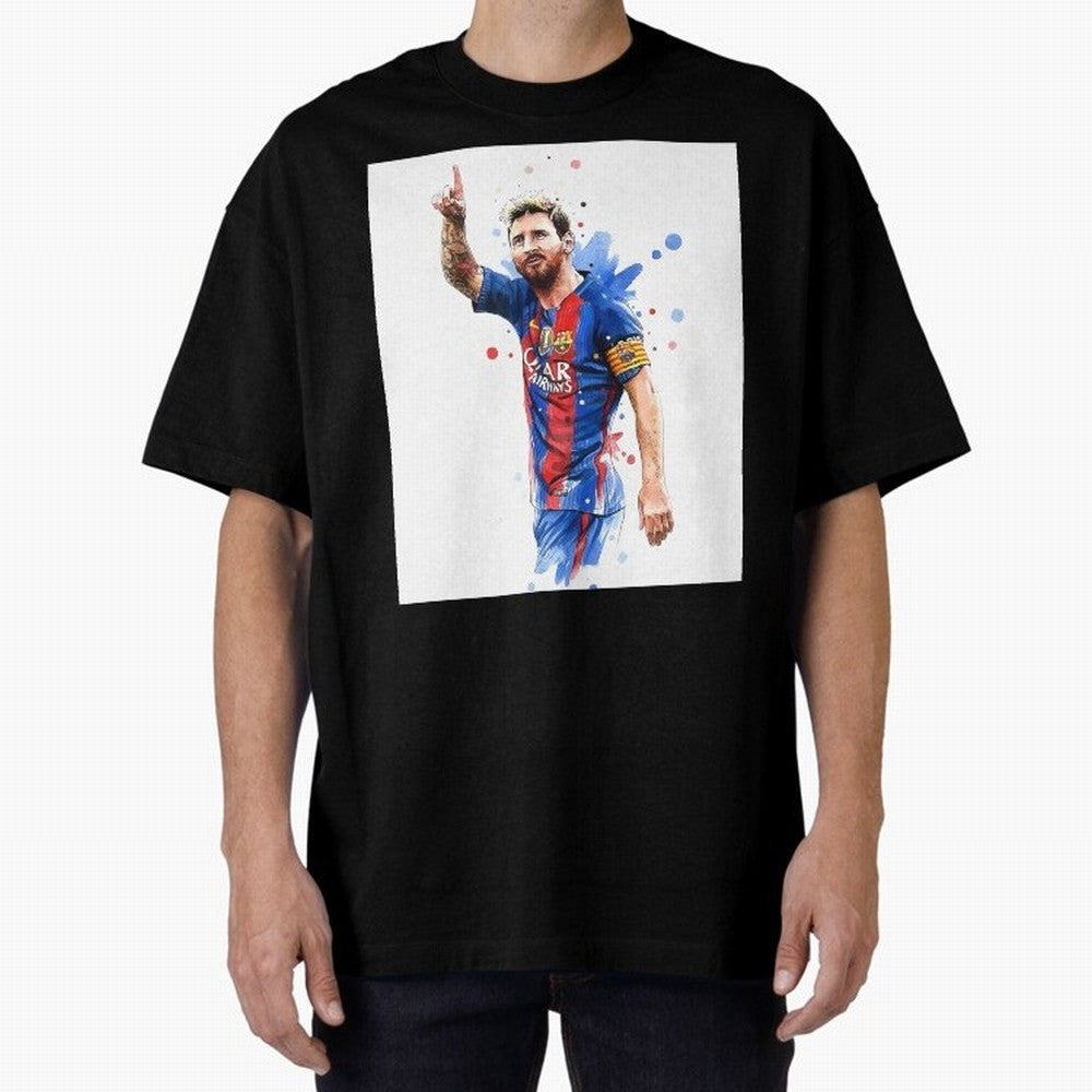Lionel Messi Barcelona football legend Oversized T-Shirt Discover Match Day Hype around FIFA World Cup 2026 USA Canada Mexico, Neymar, Germany, Soccer Culture, Superstar Moments, National Team Dreams and Competitive Fire; Ideal for Passionate Fans