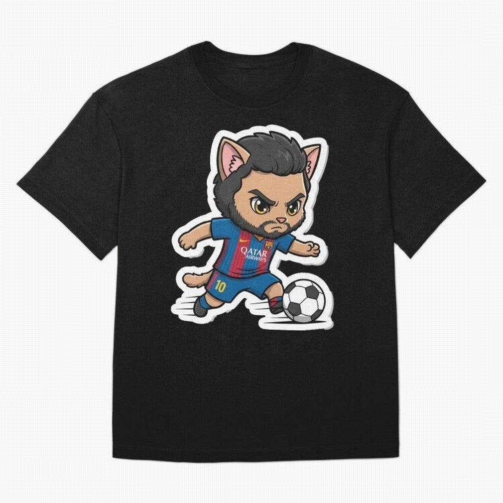 Fcb - Fc Barcelona | Cute Cat Messi with Jersey Barcelona Classic T-Shirt Build FIFA World Cup 2026 USA Canada Mexico Spirit, Connected to Spain, Messi and Cristiano Ronaldo, Football Passion, Legendary Performances, Festival Vibes and Supporter