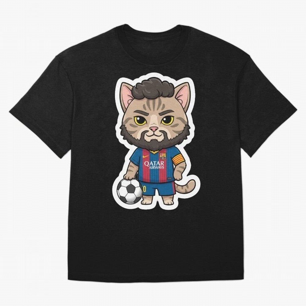 Fcb - Fc Barcelona | Cute Cat Messi with Jersey Barcelona Classic T-Shirt Celebrate Global Passion for Match Day Hype around FIFA World Cup 2026 Group Stage, Messi, Neymar and Mbappe, Netherlands, Championship Spirit, Famous Goals, Roaring Crowds