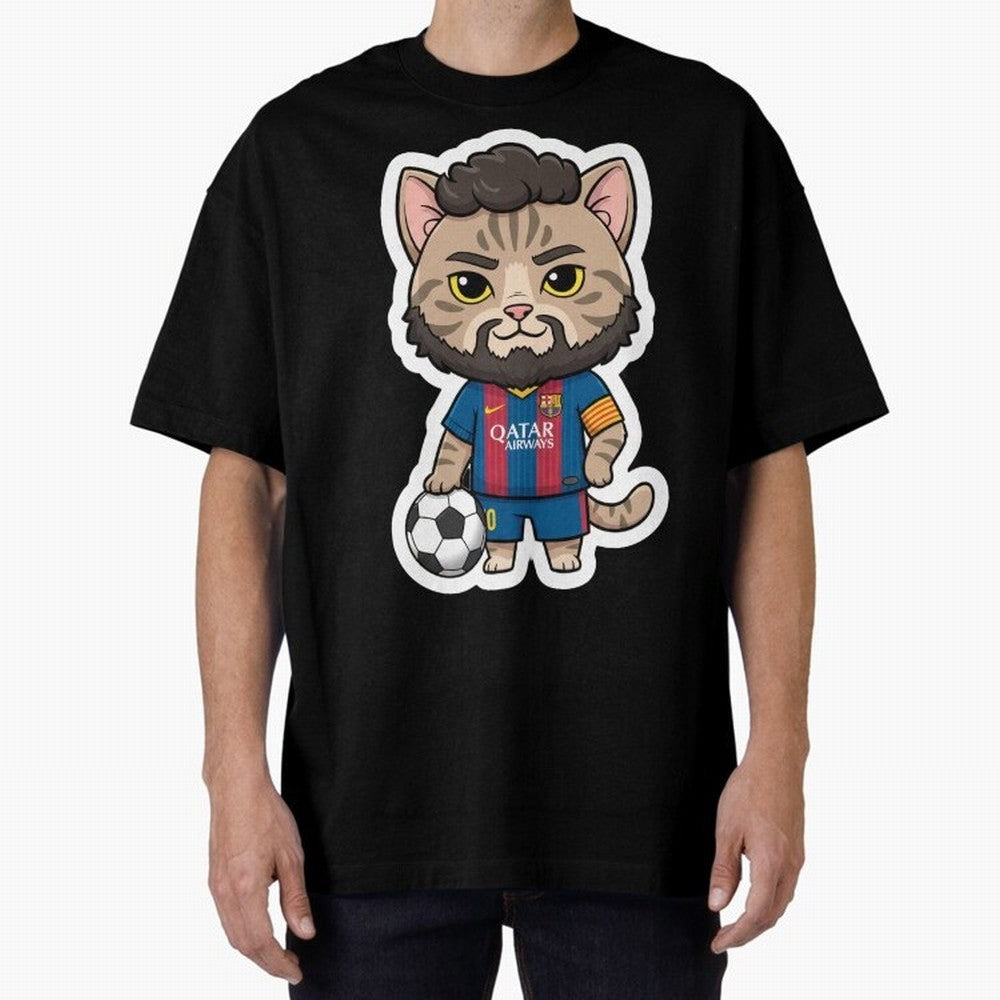Fcb - Fc Barcelona | Cute Cat Messi with Jersey Barcelona Classic T-Shirt Celebrate Global Passion for Match Day Hype around FIFA World Cup 2026 Group Stage, Messi, Neymar and Mbappe, Netherlands, Championship Spirit, Famous Goals, Roaring Crowds