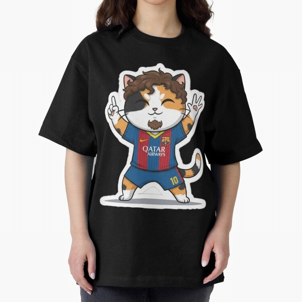 Fcb - Fc Barcelona | Cute Cat Messi with Jersey Barcelona Classic T-Shirt Celebrate Global Passion for Match Day Hype around FIFA World Cup 2026, Mbappe and Neymar, Argentina, Game Day Rituals, Football Legends, Country Pride and the Road to the