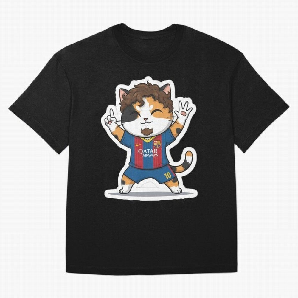Fcb - Fc Barcelona | Cute Cat Messi with Jersey Barcelona Classic T-Shirt Celebrate Global Passion for Match Day Hype around FIFA World Cup 2026, Mbappe and Neymar, Argentina, Game Day Rituals, Football Legends, Country Pride and the Road to the