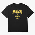 Messi 10: Yellow Text Soccer Legend T-shirt Active T-Shirt Follow FIFA World Cup 2026 USA Canada Mexico Spirit, with Portugal, CR7, Sports Nostalgia, International Competition, Famous Players and Unforgettable Victories; Perfect for People Who Love