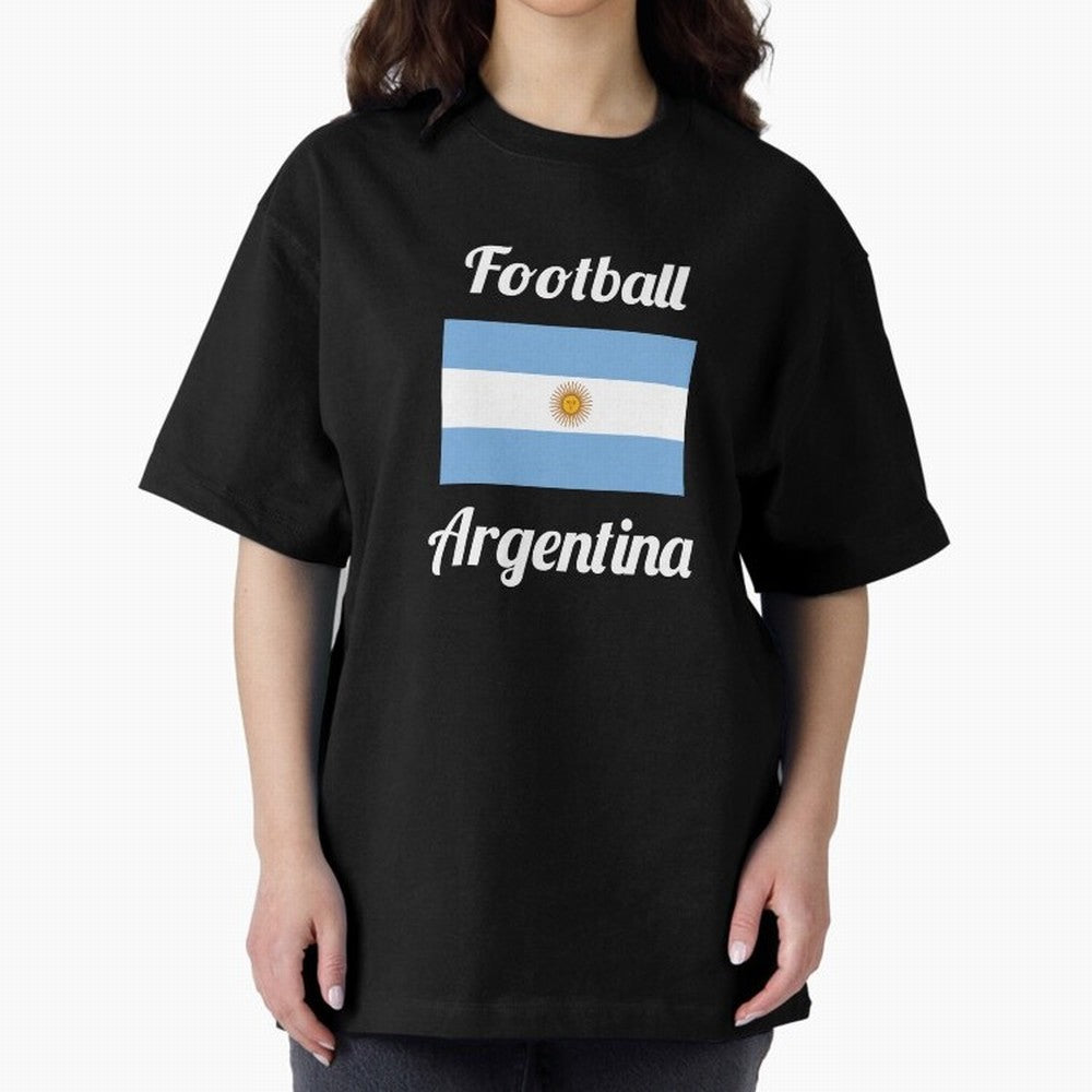 Argentina Football Flag ¨C Albiceleste Soccer Supporter Active T-Shirt Show Championship Spirit for Global Football Passion for FIFA World Cup 2026, with Messi, Neymar and Mbappe, Argentina, Retro Football Energy, Iconic Rivalries, Trophy Chase