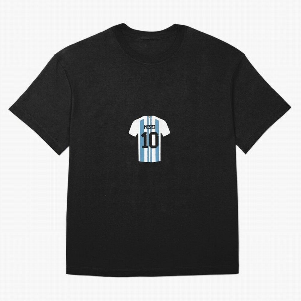Lionel Messi Number 10 Jersey Illustration Classic T-Shirt Honor the Beautiful Game during the FIFA World Cup 2026 USA Canada Mexico Journey through Messi, Neymar and Mbappe Highlights, Argentina Pride, Classic Soccer Heritage, Championship