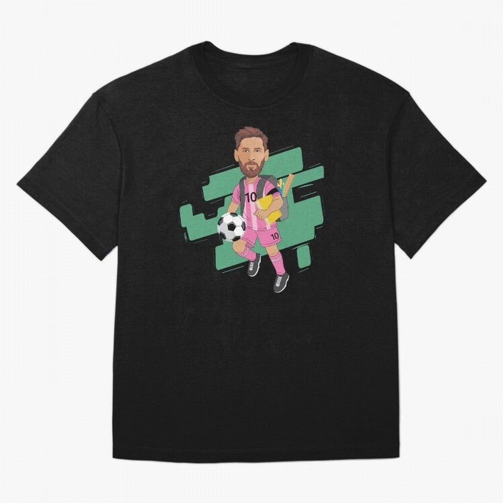 BACK TO SCHOOL - CARICATURE - LIONEL - MESSI - LEO Classic T-Shirt Bring a Vintage Feel to Global Football Passion for FIFA World Cup 2026 Group Stage, Driven by Neymar, Haaland and Cristiano Ronaldo, Germany, Stadium Chants, National Pride, Trophy