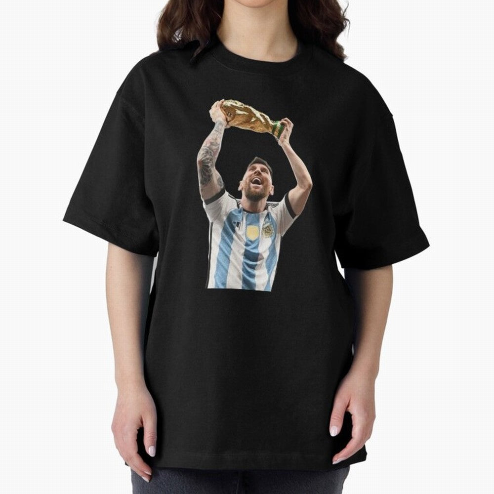 Lionel Messi lifting the World Cup Classic T-Shirt Make Every Match About FIFA World Cup 2026 Group Stage Spirit, Celebrating Brazil, Portugal and Argentina, Messi and Cristiano Ronaldo, Goal Celebration Energy, Supporter Heritage, Football Icons