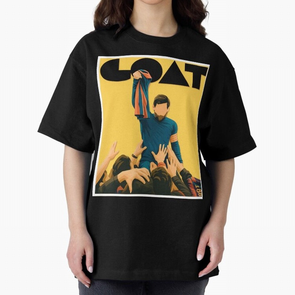 Lionel Messi Men's Football GOAT T-Shirt | Argentina Retro Vintage Messi Shirt Fan Gift Oversized T-Shirt Bring Match Day Fire to FIFA World Cup 2026 USA Canada Mexico for Fans of Mbappe and Brazil, Portugal and Argentina, Bringing Game Day