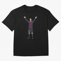 Leo Messi Celebration Sticker Oversized T-Shirt Fuel Your Fan Pride for FIFA World Cup 2026 Group Stage Highlighting Messi, Brazil Energy, Match Day Excitement, Supporter Culture, Golden Goals and Global Football Passion; Created for Match Day