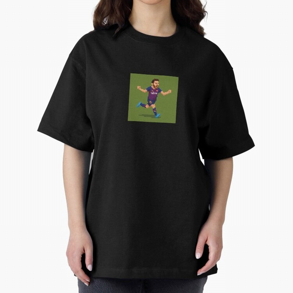 Lionel Messi Barcelona Pixel Art Tribute Classic T-Shirt Experience the Global Stage of FIFA World Cup 2026 Spirit, Highlighting Portugal, Spain and Germany, Messi, Game Day Rituals, Football Legends, Country Pride and the Road to the Final; Made