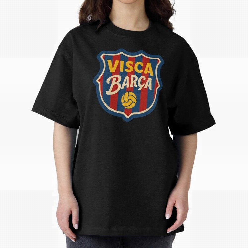 FC Barcelona Visca Barca Badge Classic T-Shirt Bring a Champion Mindset to the FIFA World Cup 2026 USA Canada Mexico Journey through Messi and Cristiano Ronaldo Highlights, France Pride, Retro Football Energy, Iconic Rivalries, Trophy Chase Drama