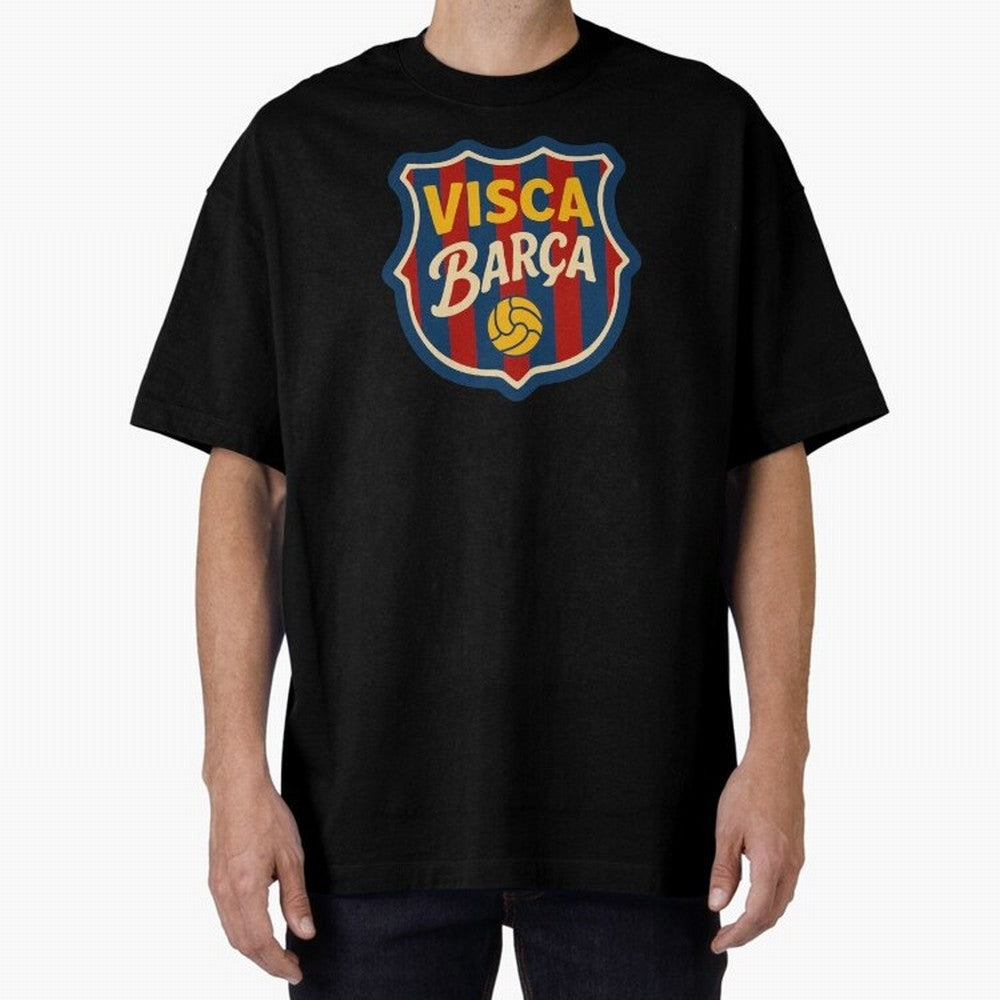 FC Barcelona Visca Barca Badge Classic T-Shirt Bring a Champion Mindset to the FIFA World Cup 2026 USA Canada Mexico Journey through Messi and Cristiano Ronaldo Highlights, France Pride, Retro Football Energy, Iconic Rivalries, Trophy Chase Drama