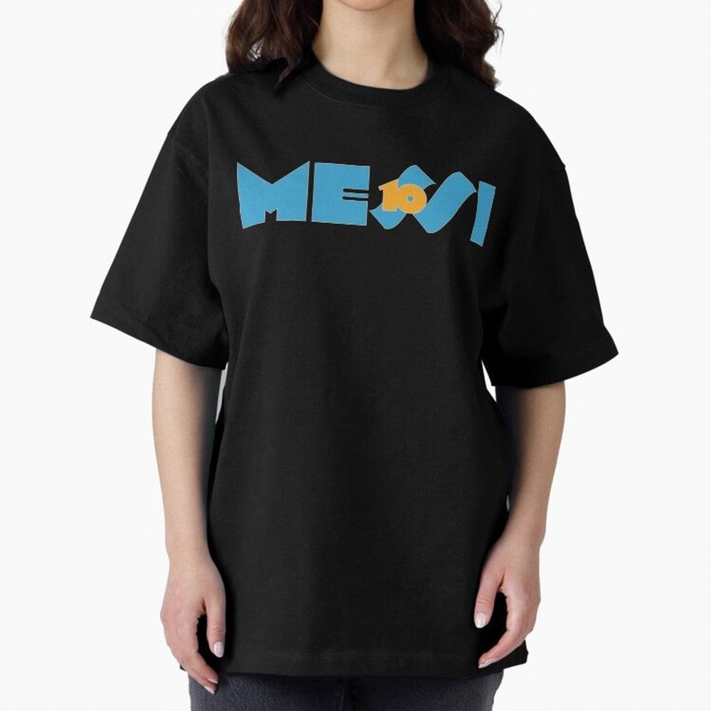 Messi 10 Oversized T-Shirt Wear the Spirit of Match Day Hype around FIFA World Cup 2026 USA Canada Mexico, Haaland, Argentina and Brazil, Sports Nostalgia, International Competition, Famous Players and Unforgettable Victories; Built for Supporters