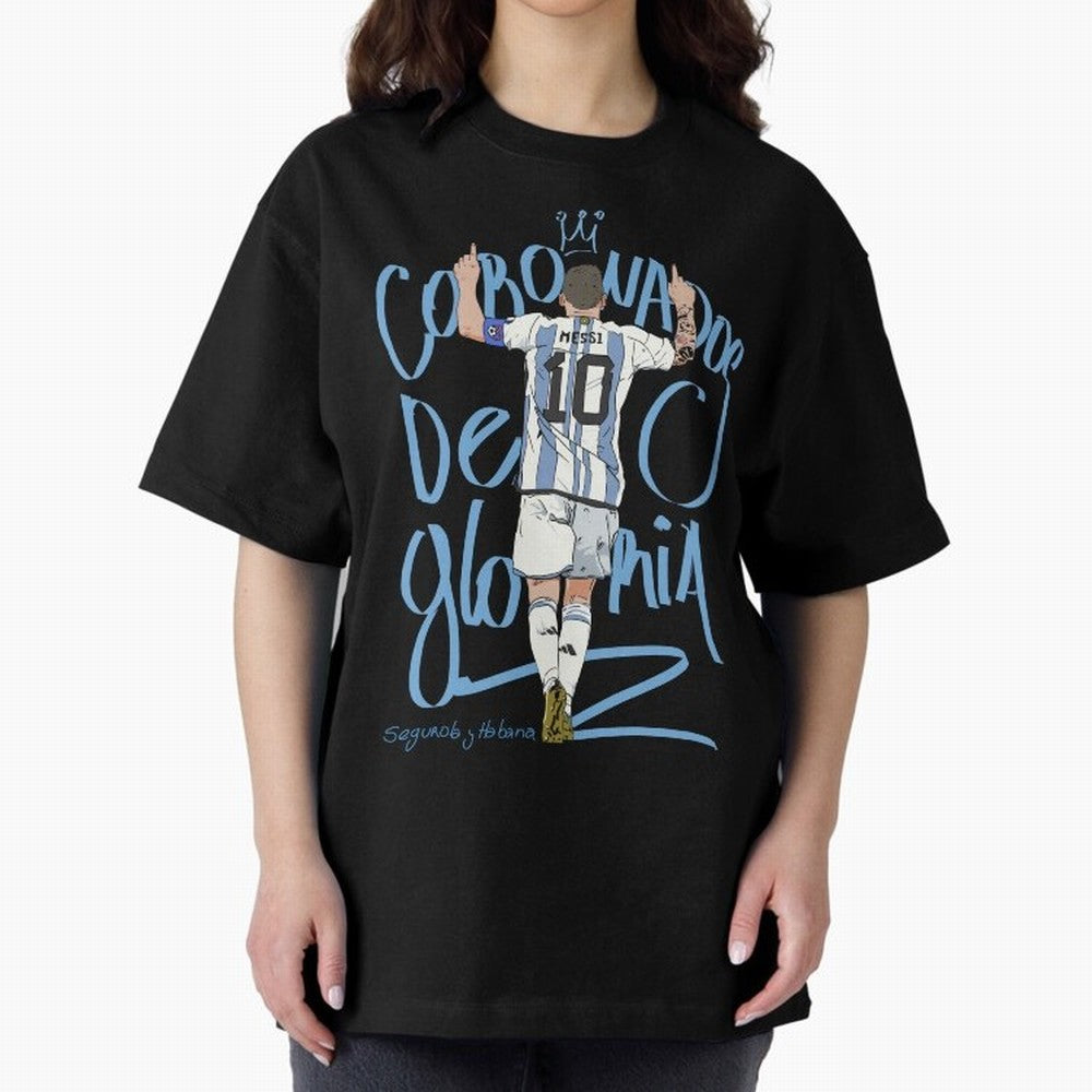 Messi, crowned with glory Active T-Shirt Turn Football Passion into FIFA World Cup 2026 USA Canada Mexico for Fans of Messi, CR7 and Mbappe and France and Portugal, Bringing Championship Spirit, Famous Goals, Roaring Crowds and International