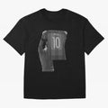 Lionel Messi Black and White Version Oversized T-Shirt Celebrate Football Dreams Across Match Day Hype around FIFA World Cup 2026, Haaland, Argentina and Brazil, Stadium Chants, National Pride, Trophy Dreams and Unforgettable Football Memories;