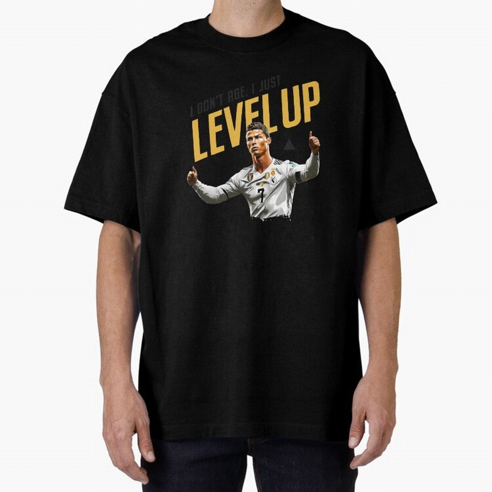 Cristiano Ronaldo Levels Up Essential T-Shirt Enjoy Match Day Hype around FIFA World Cup 2026 Group Stage, CR7 and Messi, France and Portugal, Football History, Final Match Energy, Crowd Noise and Once in a Lifetime Moments; Ideal for Fans Who