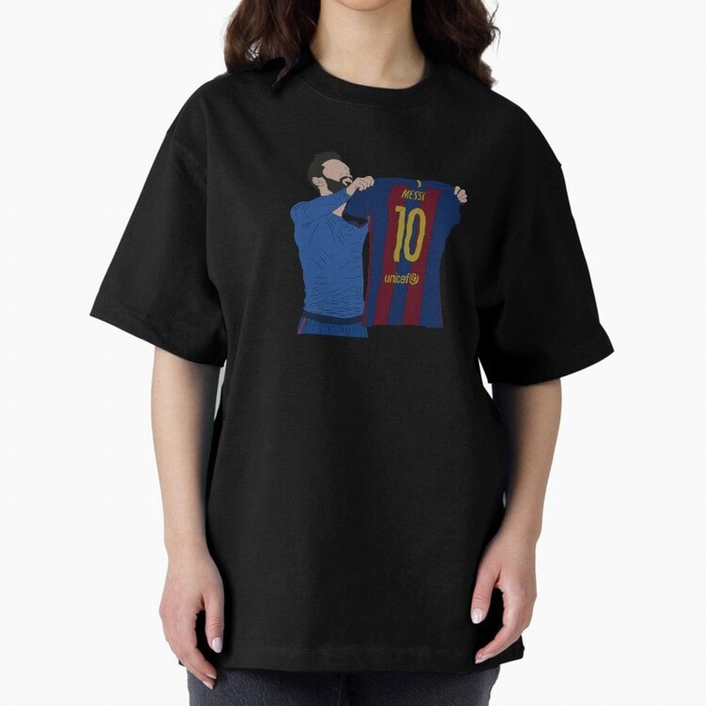 Lionel Messi | Barcelona legend Oversized T-Shirt Feel the Roar of Match Day Hype around FIFA World Cup 2026 USA Canada Mexico, Messi, Brazil, Portugal and Argentina, Game Day Rituals, Football Legends, Country Pride and the Road to the Final;