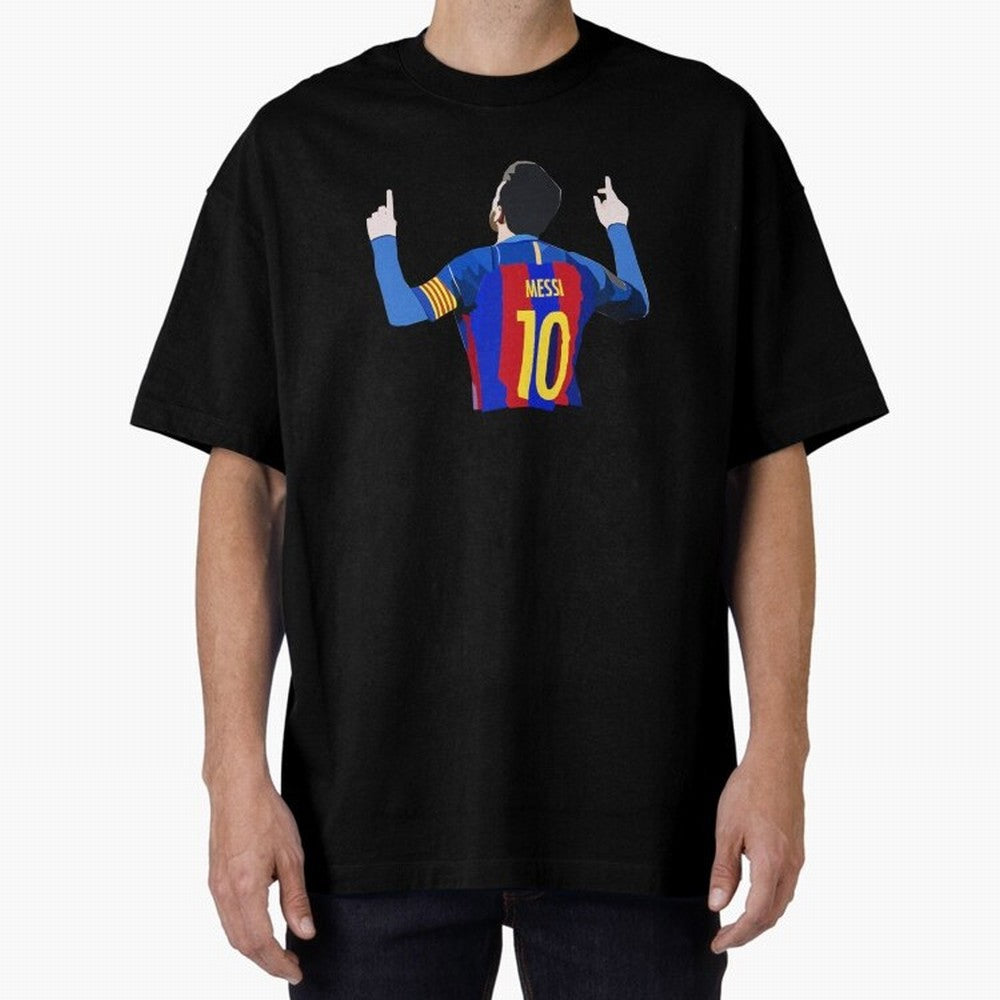 Lionel Messi vector art Oversized T-Shirt Bring Global Tournament Vibes to Match Day Hype around FIFA World Cup 2026, Messi and Cristiano Ronaldo, Argentina, France and Brazil, Fan Favorite Moments, National Team Passion, Big Match Drama and Soccer