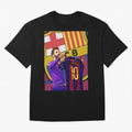 Messi Goat in FC Barcelna Graphic T-Shirt Celebrate Football Dreams Across FIFA World Cup 2026 Spirit, Connected to France, Cristiano Ronaldo, Goal Celebration Energy, Supporter Heritage, Football Icons and Worldwide Tournament Joy; Great for Watch