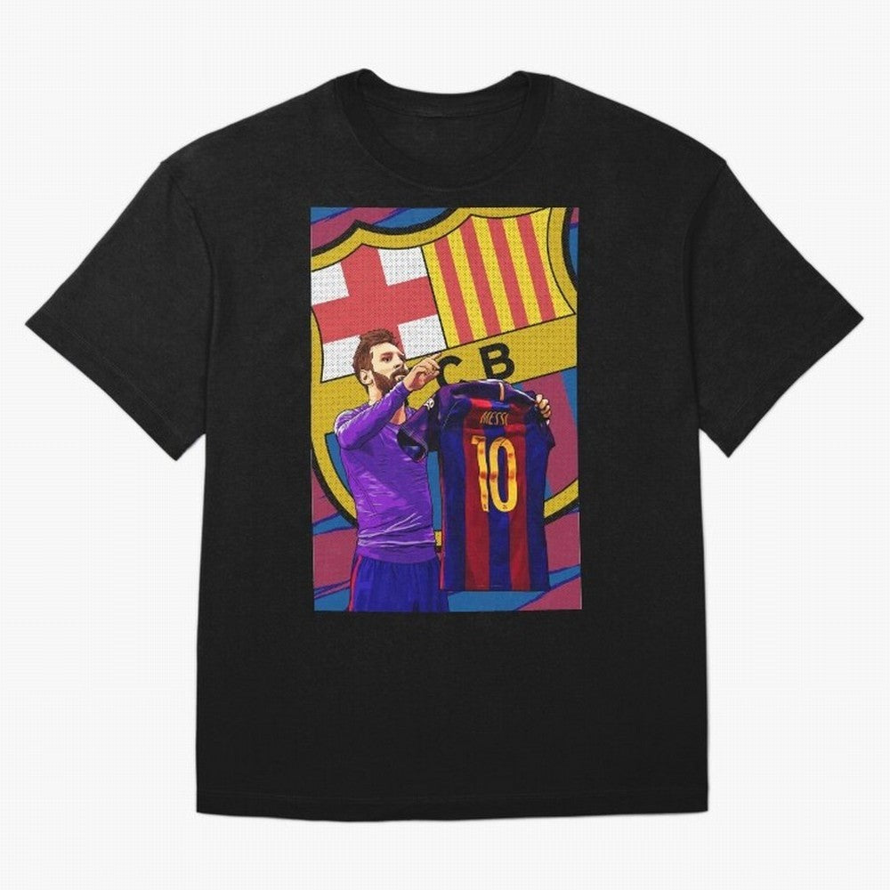 Messi Goat in FC Barcelna Premium T-Shirt Bring a Champion Mindset to FIFA World Cup 2026 USA Canada Mexico for Fans of Messi, Neymar and Mbappe and Germany, Bringing Goal Celebration Energy, Supporter Heritage, Football Icons and Worldwide