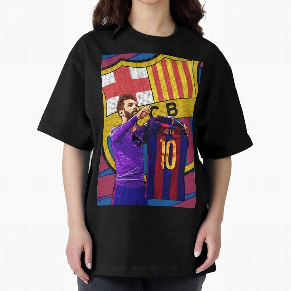 Messi Goat in FC Barcelna Premium T-Shirt Bring a Champion Mindset to FIFA World Cup 2026 USA Canada Mexico for Fans of Messi, Neymar and Mbappe and Germany, Bringing Goal Celebration Energy, Supporter Heritage, Football Icons and Worldwide