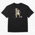 Messi in action GOAT Minimalist Graphic Premium T-Shirt Bring Retro Soccer Energy to FIFA World Cup 2026 USA Canada Mexico Spirit, Connected to Netherlands, CR7 and Messi, Championship Spirit, Famous Goals, Roaring Crowds and International Football