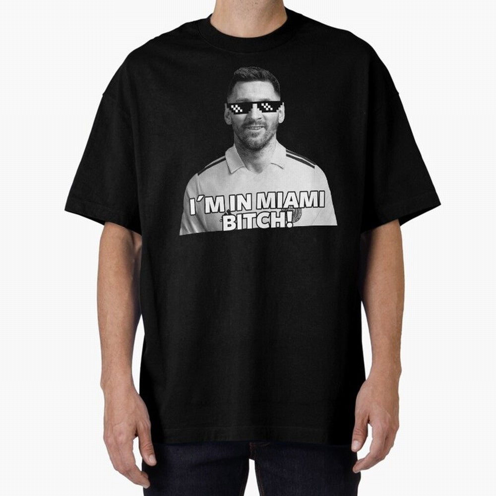 Lionel Messi Inter Miami Football Soccer meme Welcome to Miami I¡äm in Miami Bitch quotes funny champions player Sticker Premium T-Shirt Show Your Tournament Heart for FIFA World Cup 2026 USA Canada Mexico for Fans of Mbappe and Spain and
