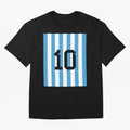 Lionel Messi 10 Premium T-Shirt Follow the Road to Match Day Hype around FIFA World Cup 2026 USA Canada Mexico, CR7 and Messi, Netherlands, Sports Nostalgia, International Competition, Famous Players and Unforgettable Victories; Ideal for Football